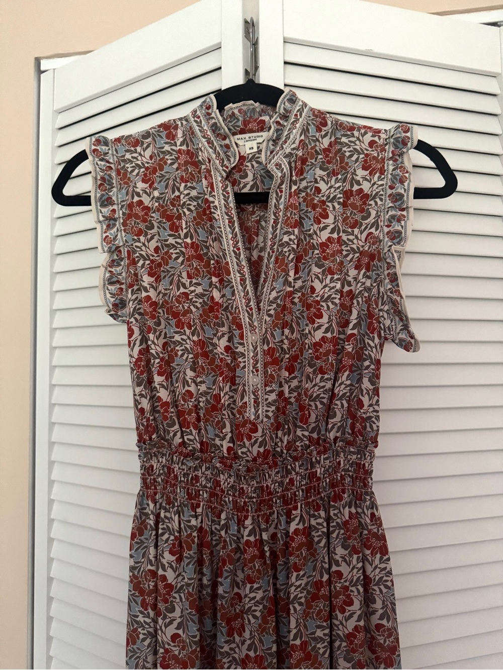 Max Studio red floral maxi dress